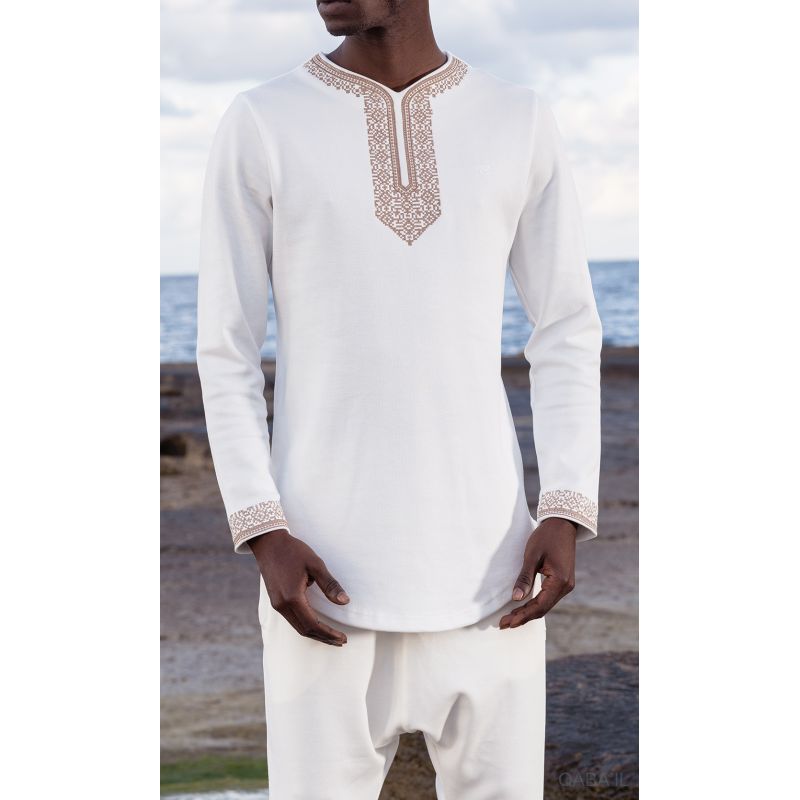 Sweat Etniz AWQAS - Ecru - Qaba'il