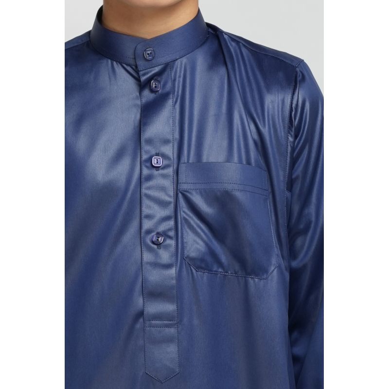 Qamis garçon Bleu Nuit : taille Bébé à adolescent (0-13 ans) - Soundouss