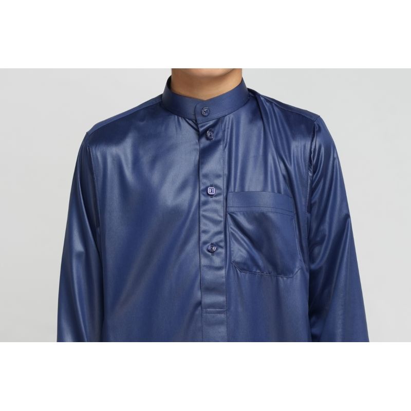 Qamis garçon Bleu Nuit : taille Bébé à adolescent (0-13 ans) - Soundouss