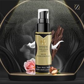 Huile pour barbe 100% naturelles : argan, ricin et jojoba -Oud Subliminal-D'OZE
