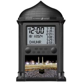 Horloge de Prière - Noir - Al Fatiha : FAJ-118