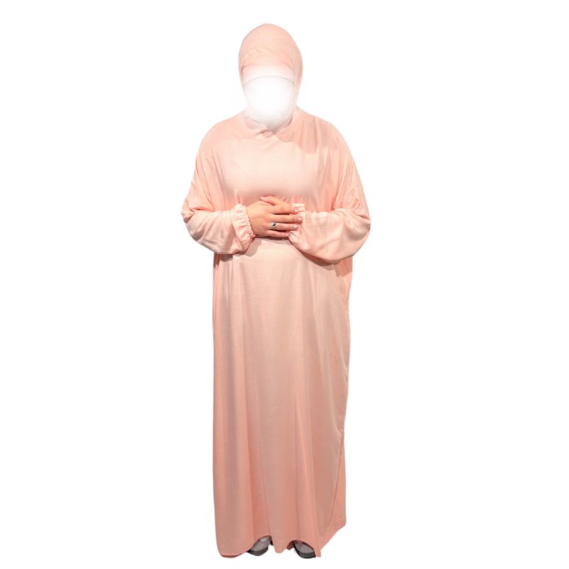 Abaya de prière avec cagoule - Taille unique- 100% coton - Soundouss