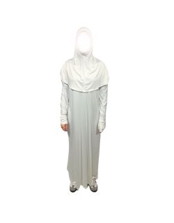 Robe Hijab Intégré Jilbab Pour Priere Robe De Prière Beige • Baytik