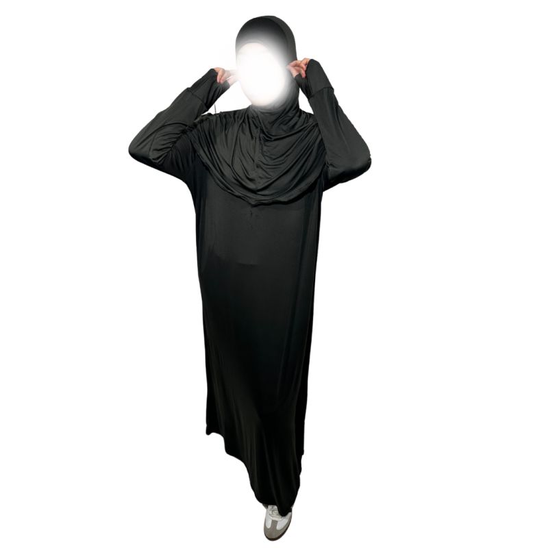 copy ofcopy ofAbaya Papillon - Noir - Microfibre Léger - Jamila