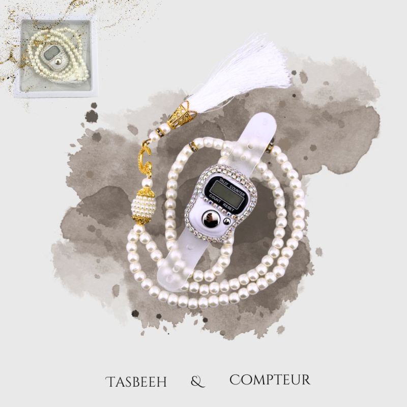 copy ofMini pack dhikr : Tasbeeh 99 perles, compteur et porte clé de la Mecque.
