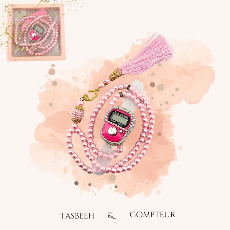copy ofMini pack dhikr : Tasbeeh 99 perles, compteur et porte clé de la Mecque.