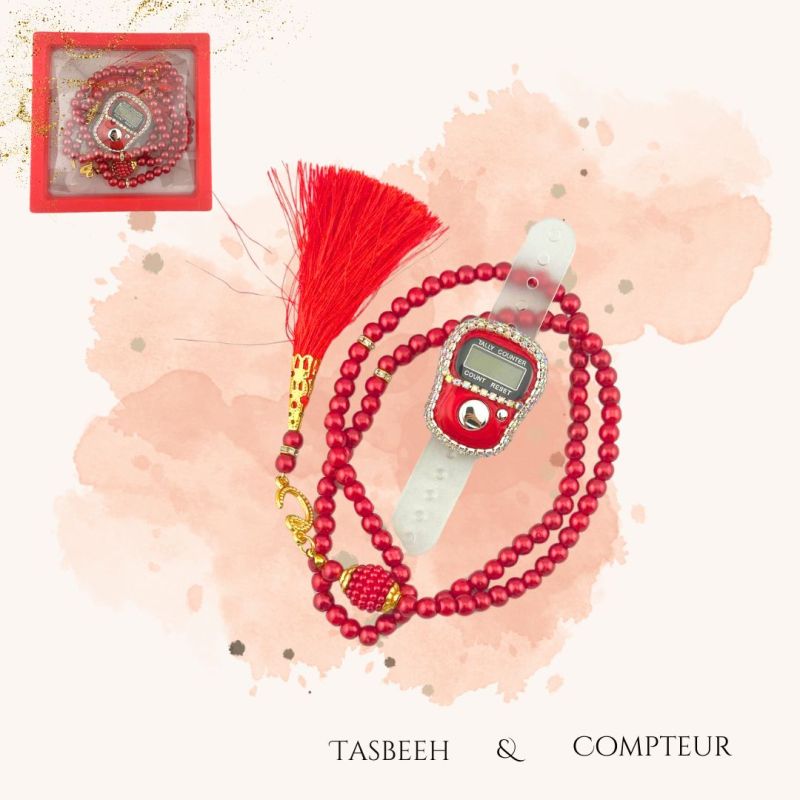 copy ofMini pack dhikr : Tasbeeh 99 perles, compteur et porte clé de la Mecque.