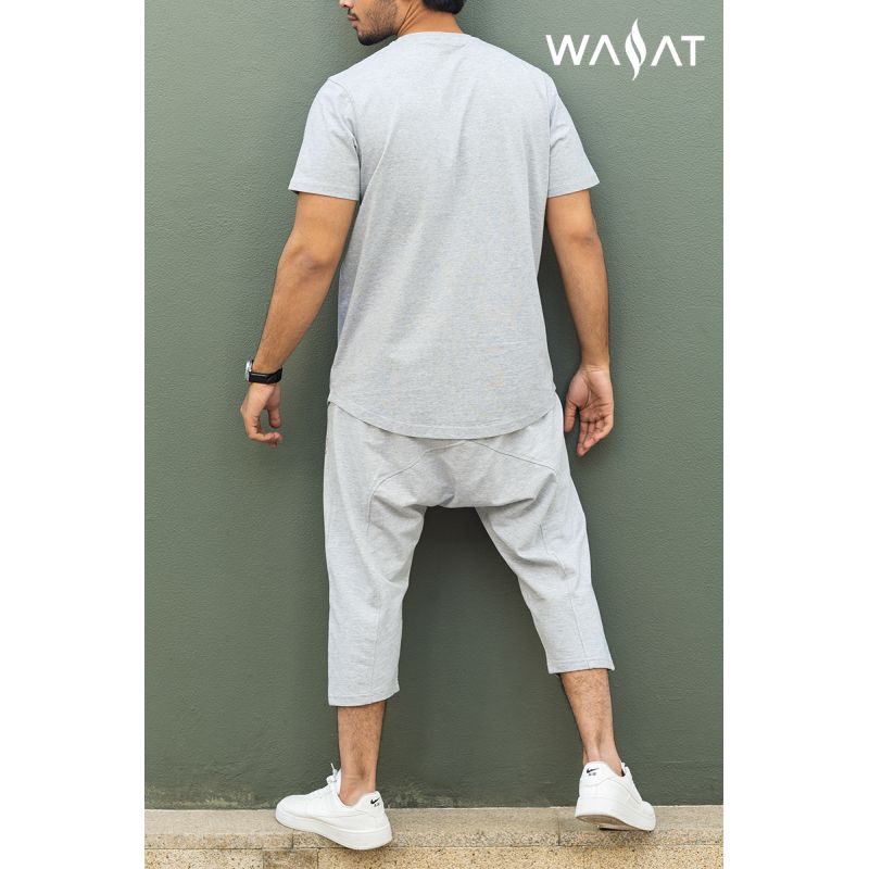 Ensemble COMBO Gris: T-Shirt et Pantacourt - Wassat