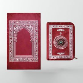 Tapis de Prière - Voyage - Format de Poche avec Boussole - Zipper