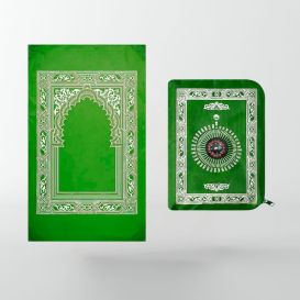 Tapis de Prière - Voyage - Format de Poche avec Boussole - Zipper