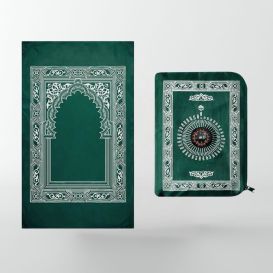 Tapis de Prière - Voyage - Format de Poche avec Boussole - Zipper