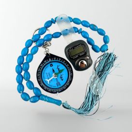 Pack Zikr Nomade – Tasbeeh 33 perles, compteur digital & boussole Qibla