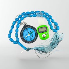 Pack Zikr Nomade – Tasbeeh 33 perles, compteur digital & boussole Qibla