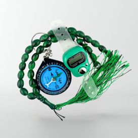 Pack Zikr Nomade – Tasbeeh 33 perles, compteur digital & boussole Qibla