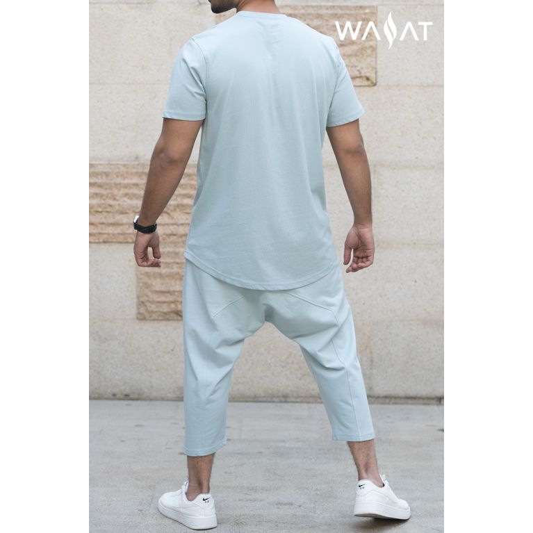 Ensemble COMBO Bleu: T-Shirt et Pantacourt - Wassat Ensemble COMBO Bleu: T-Shirt et Pantacourt - Wassat