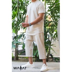 Ensemble COMBO Beige: T-Shirt et Pantacourt - Kayan