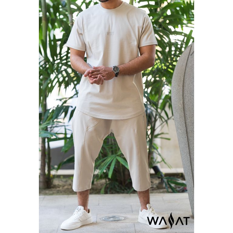 Ensemble COMBO Beige: T-Shirt et Pantacourt - Wassat