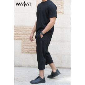 Ensemble COMBO Noir: T-Shirt et Pantacourt - Kayan