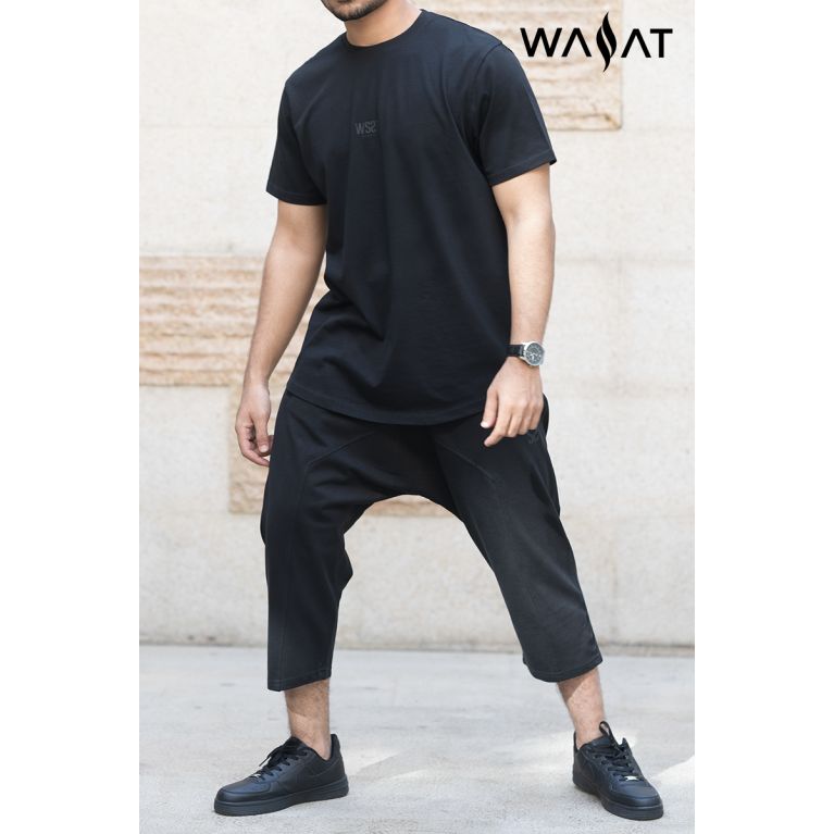 Ensemble COMBO Noir: T-Shirt et Pantacourt - Kayan Ensemble COMBO Noir: T-Shirt et Pantacourt - Kayan