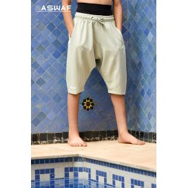 Short de Bain Garçon Aswaf – Sarouel Pudique 6 à 10 ans