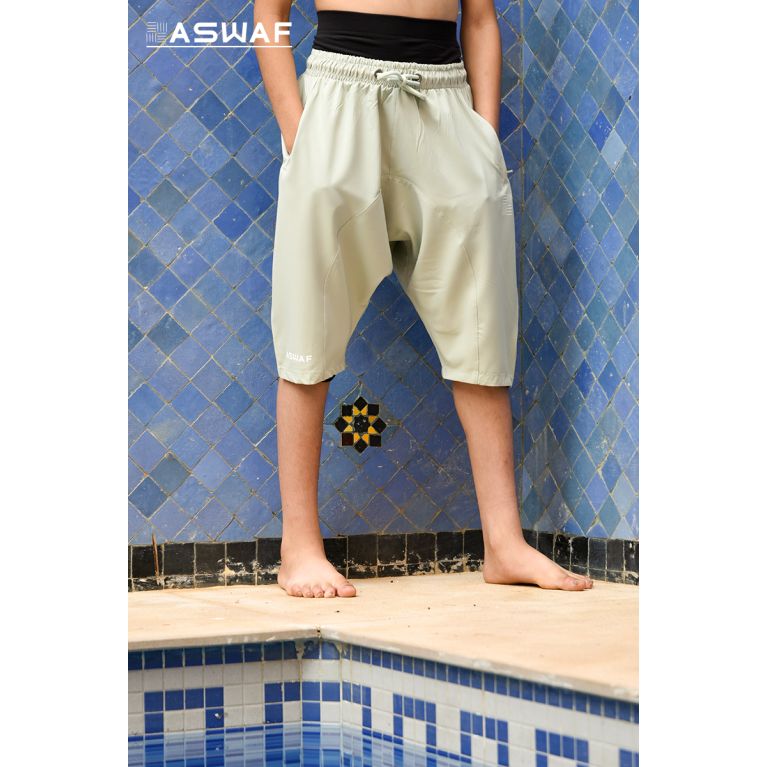 Short de Bain Garçon Aswaf – Sarouel Pudique 6 à 10 ans Short de Bain Garçon Aswaf – Sarouel Pudique 6 à 10 ans