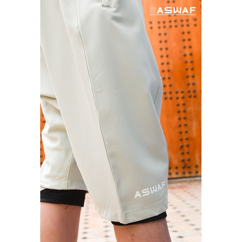 Short de Bain Garçon Aswaf – Sarouel Pudique 6 à 10 ans