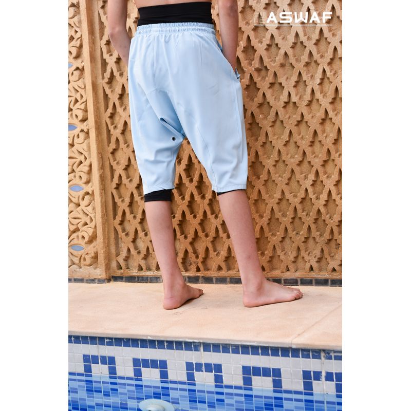 Short de Bain Garçon Aswaf – Sarouel Pudique 6 à 10 ans