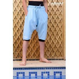 Short de Bain Garçon Aswaf – Sarouel Pudique 6 à 10 ans