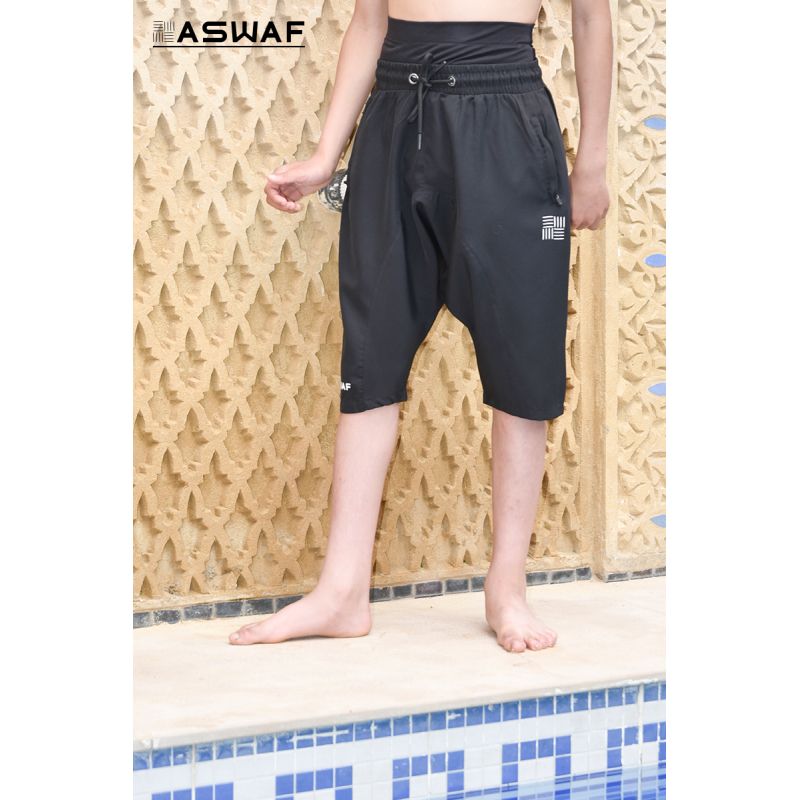Short de Bain Garçon Aswaf – Sarouel Pudique 6 à 10 ans