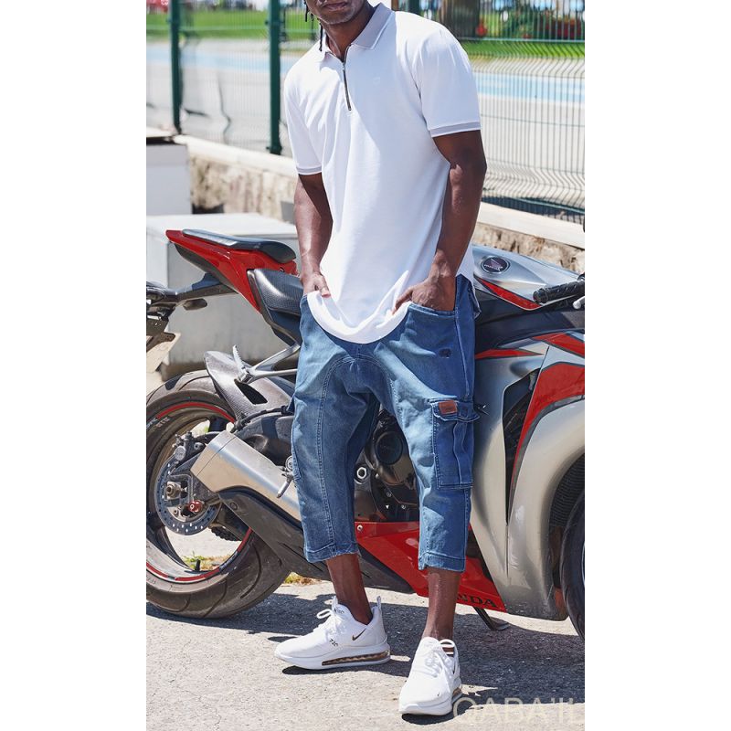 Pantacourt Cargo Jean Stretch - Qaba'il