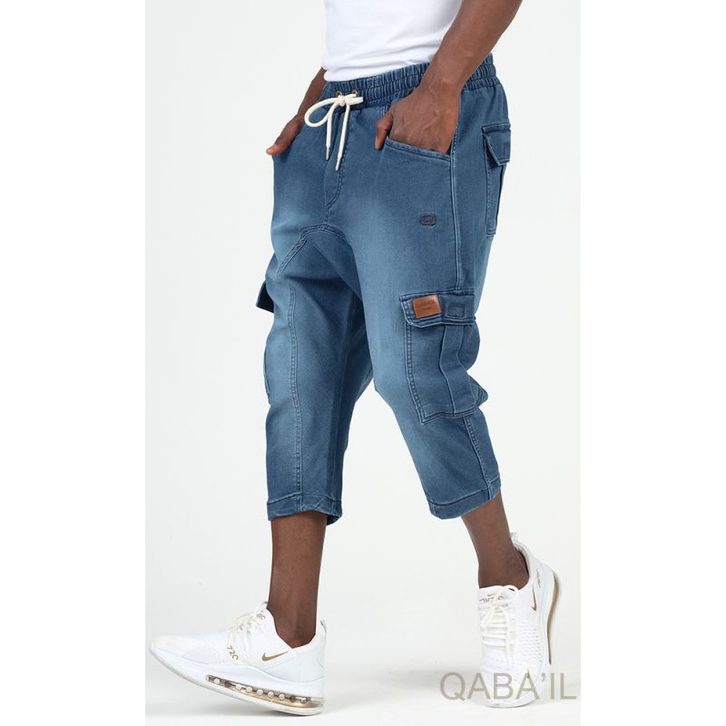 Pantacourt Cargo Jean Stretch - Qaba'il