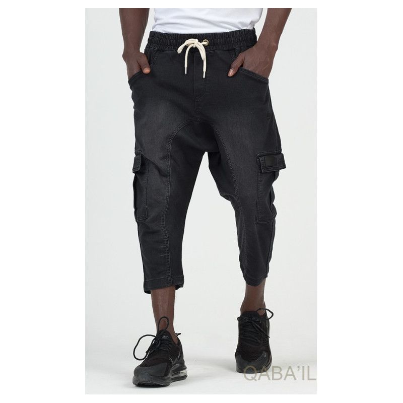 Pantacourt Cargo Jean Stretch - Qaba'il
