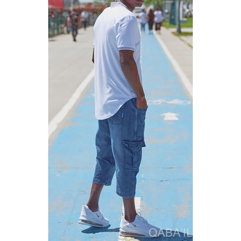 Pantacourt Cargo Jean Stretch - Qaba'il