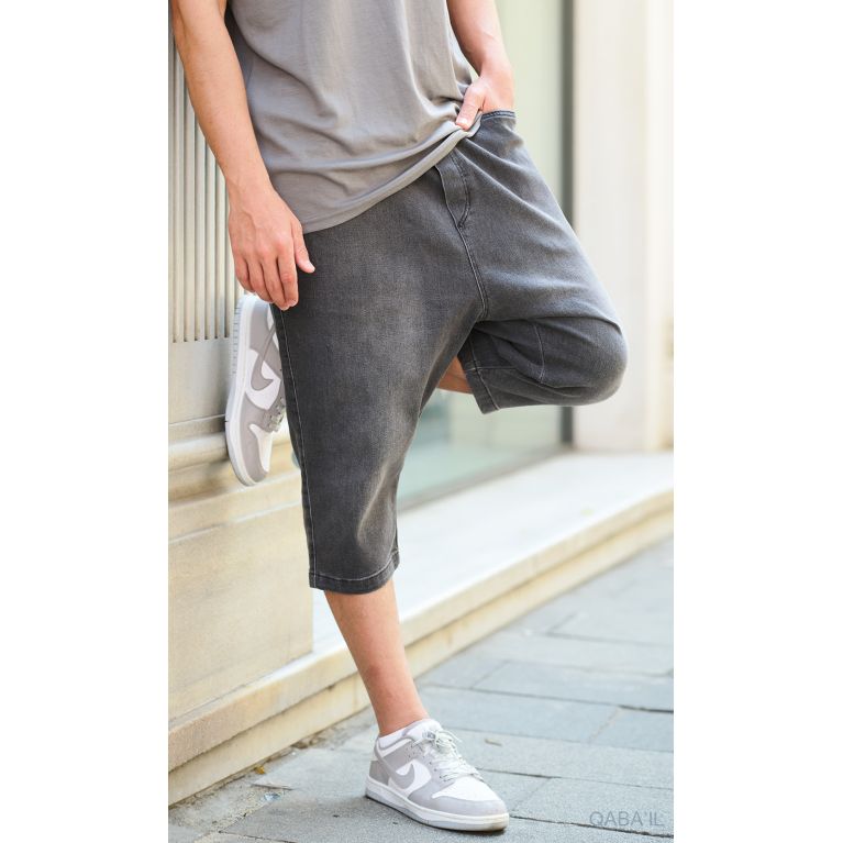 Bermuda Jean Stretch Homme - Coupe droite, tissu résistant, 4 coloris - Qaba'il Bermuda Jean Stretch Homme - Coupe droite, tissu résistant, 4 coloris - Qaba'il