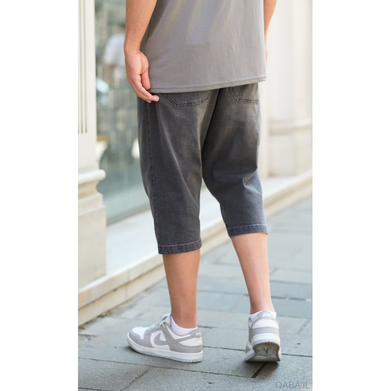 Bermuda Jean Stretch Homme - Coupe droite, tissu résistant, 4 coloris - Qaba'il Bermuda Jean Stretch Homme - Coupe droite, tissu résistant, 4 coloris - Qaba'il