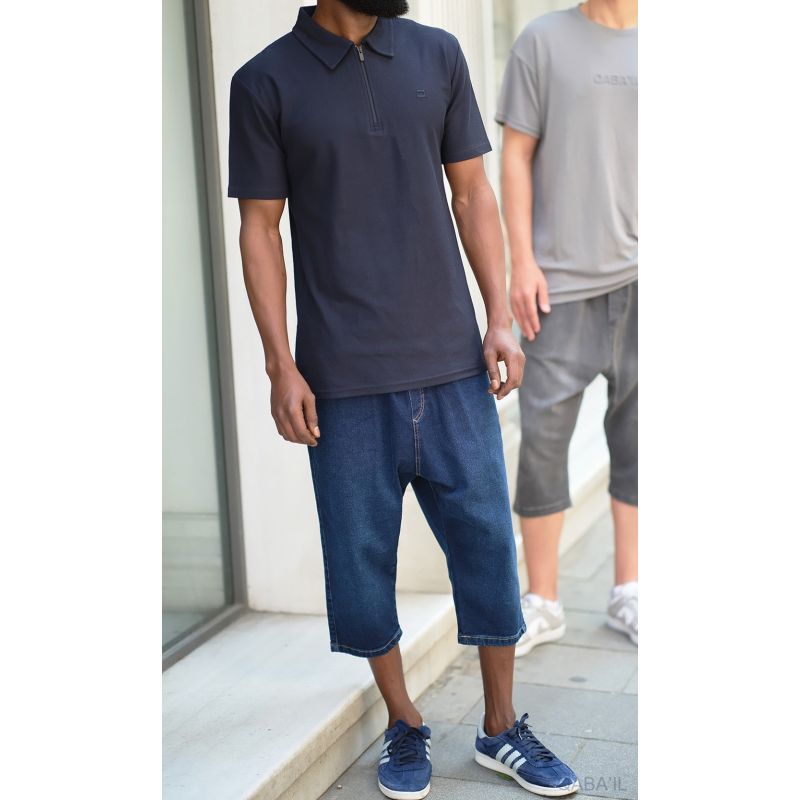 Men's Stretch Denim Bermuda Shorts – Straight Fit, Durable Fabric, 4 Colors –Qaba'il