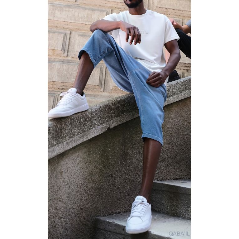 Bermuda Jean Stretch Homme - Coupe droite, tissu résistant, 4 coloris - Qaba'il Bermuda Jean Stretch Homme - Coupe droite, tissu résistant, 4 coloris - Qaba'il