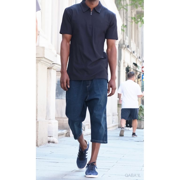 Bermuda Jean Stretch Homme - Coupe droite, tissu résistant, 4 coloris - Qaba'il Bermuda Jean Stretch Homme - Coupe droite, tissu résistant, 4 coloris - Qaba'il