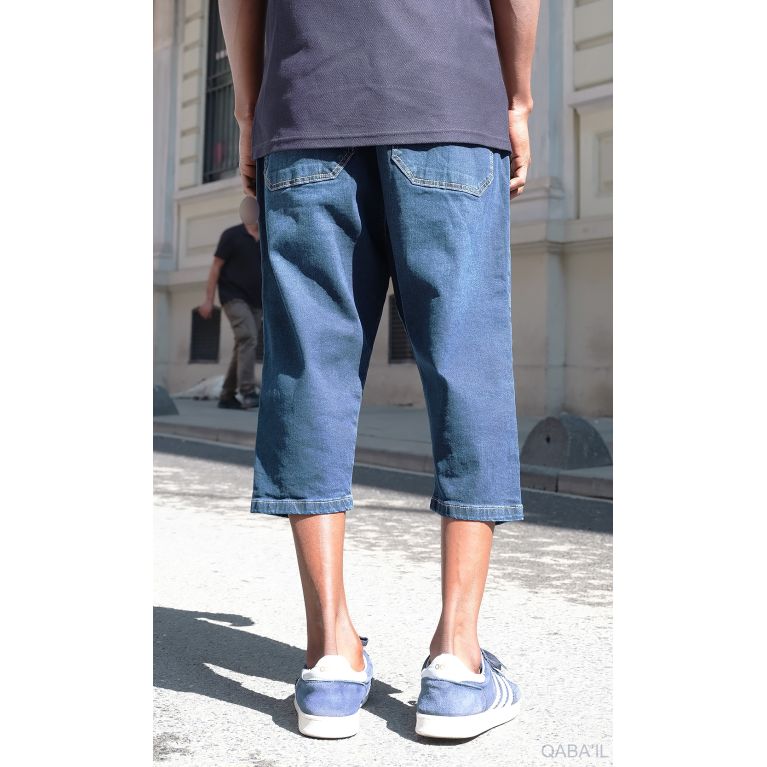 Bermuda Jean Stretch Homme - Coupe droite, tissu résistant, 4 coloris - Qaba'il Bermuda Jean Stretch Homme - Coupe droite, tissu résistant, 4 coloris - Qaba'il