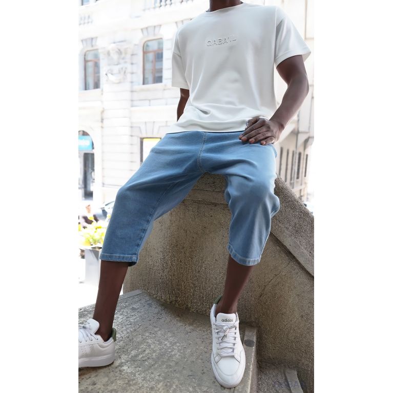 Bermuda Jean Stretch Homme - Coupe droite, tissu résistant, 4 coloris - Qaba'il Bermuda Jean Stretch Homme - Coupe droite, tissu résistant, 4 coloris - Qaba'il