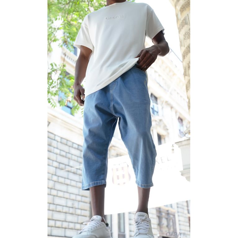 Bermuda Jean Stretch Homme - Coupe droite, tissu résistant, 4 coloris - Qaba'il Bermuda Jean Stretch Homme - Coupe droite, tissu résistant, 4 coloris - Qaba'il