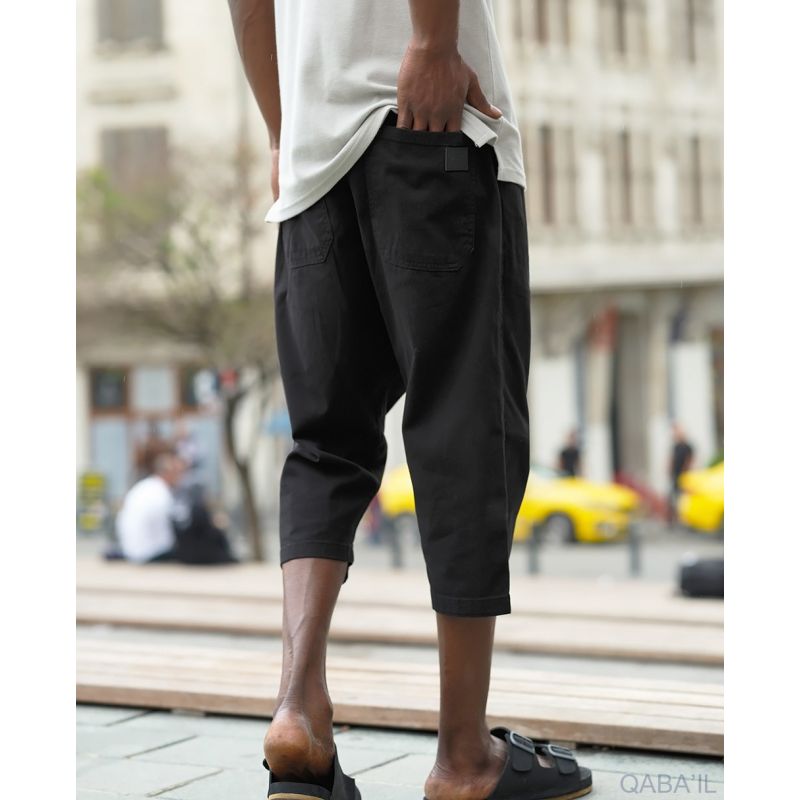 Bermuda Jean Stretch Homme - Coupe droite, tissu résistant, 4 coloris - Qaba'il