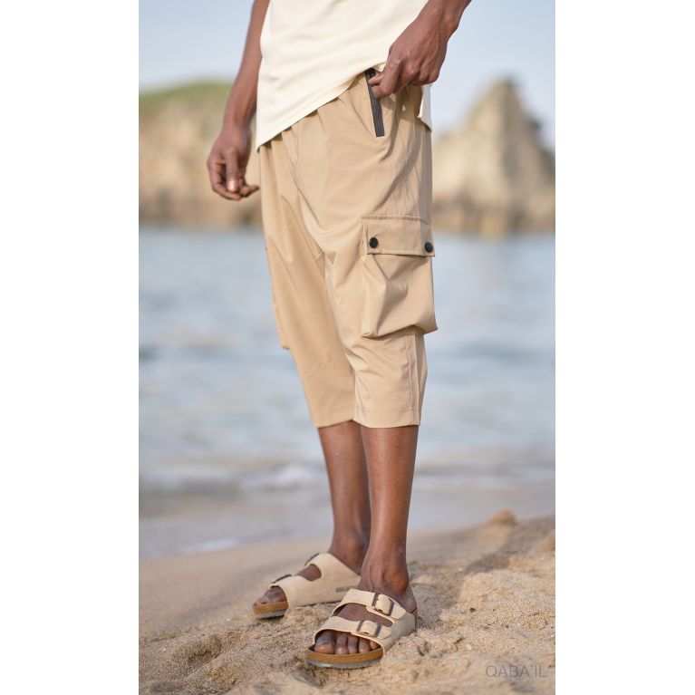 Pantacourt Cargo TREK Homme – Tissu technique léger, style Bootcamp été - Qaba'il