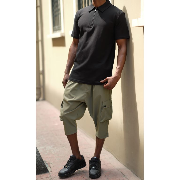 Pantacourt Cargo TREK Homme – Tissu technique léger, style Bootcamp été - Qaba'il Pantacourt Cargo TREK Homme – Tissu technique léger, style Bootcamp été - Qaba'il