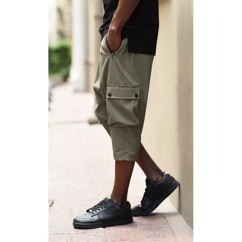 Pantacourt Cargo TREK Homme – Tissu technique léger, style Bootcamp été - Qaba'il