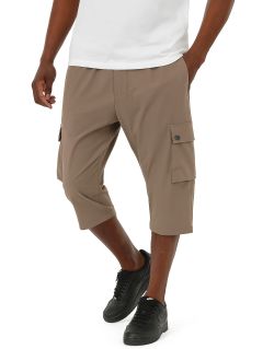 Short Cargo Homme Grande Taille - Pantacourt Sport Tactique, Marron, Taille L, Confort Ete Cyclisme Randonnée