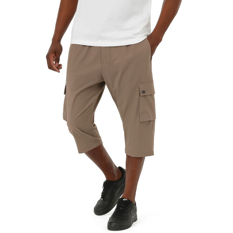 Pantacourt Cargo TREK Homme – Tissu technique léger, style Bootcamp été - Qaba'il Pantacourt Cargo TREK Homme – Tissu technique léger, style Bootcamp été - Qaba'il