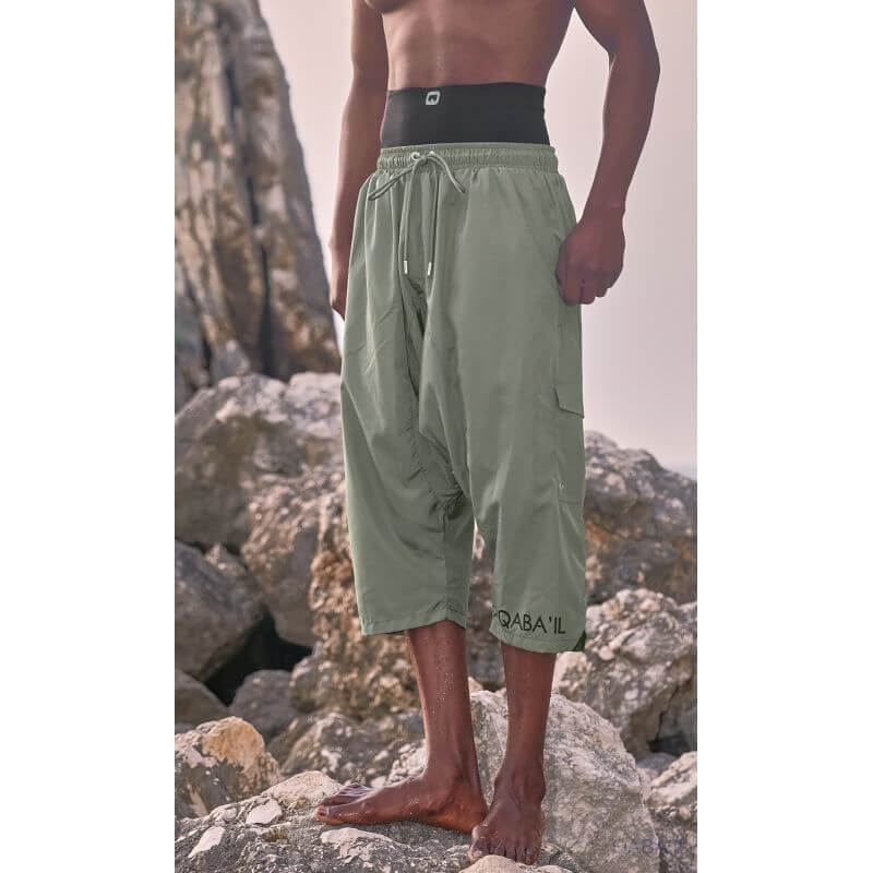 QABA’IL Muslim Men’s Swim Sarouel – Modestwear with Awrah Cover, Fast Dry, Loose Fit