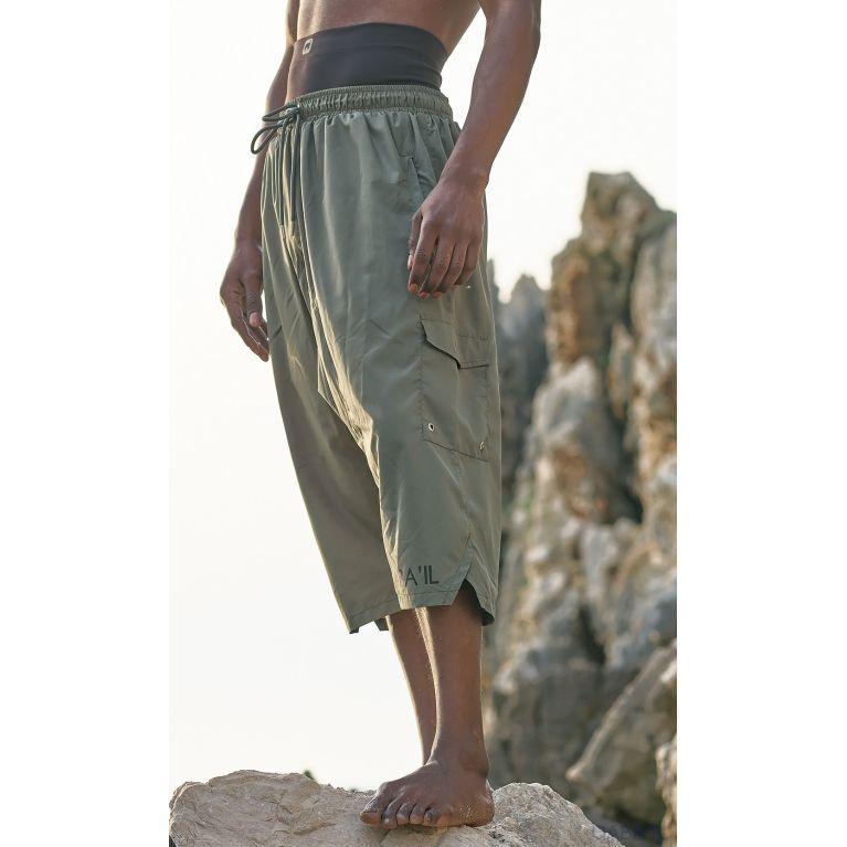 QABA’IL Muslim Men’s Swim Sarouel – Modestwear with Awrah Cover, Fast Dry, Loose Fit QABA’IL Muslim Men’s Swim Sarouel – Modestwear with Awrah Cover, Fast Dry, Loose Fit