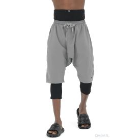 Sarouel de Bain Cycliste - SwimShort - Gris Clair - Qaba'il